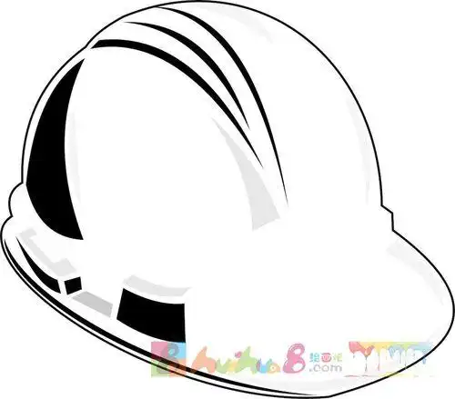安全帽简笔画卡通图片 工人的安全帽 动画剪贴画 矢量卡通帽夹 标志帽