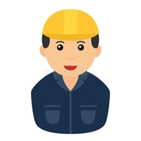 安全帽工人卡通头像 戴安全帽的工人头像_微信头像图片大全